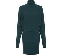 Strickkleid BONPRIX, Damen, Gr. 44/46 (L), N-Gr, blau (petrolgrün), Obermaterial: 50% Viskose, 26% Polyamid, 24% Polyester, schmal, Kleider Strickkleid, mit Rollkragen, aus Viskose, Polyamid und Polye