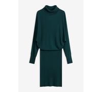 Strickkleid BONPRIX, Damen, Gr. 48/50 (XL), N-Gr, blau (petrolgrün), Obermaterial: 50% Viskose, 26% Polyamid, 24% Polyester, schmal, Kleider Strickkleid, mit Rollkragen, aus Viskose, Polyamid und Poly