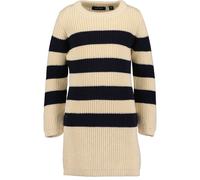 Strickkleid BLUE SEVEN, Mädchen, Gr. 98, N-Gr, kiesel, Strick, Obermaterial: 100% Baumwolle, colorblocking, geringelt, gestreift, gerade kniefrei, Rundhals, Strickkante, Kleider Strickkleid (12878048-