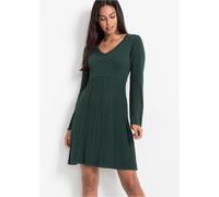 Strickkleid BONPRIX, Damen, Gr. 32/34 (XS), N-Gr, grün (tiefgrün), Obermaterial: 50% Baumwolle, 50% Polyacryl, A-Linie, Kleider Strickkleid, für stilvollen Auftritt, aus Baumwolle und Polyacryl, mit R