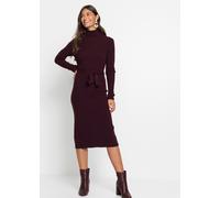 Strickkleid BONPRIX, Damen, Gr. 36/38 (S), N-Gr, braun (weinrot), Obermaterial: 50% Viskose, 26% Polyamid, 24% Polyester, festlich, figurbetont, Kleider Strickkleid, für festliche Anlässe, aus Viskose