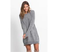 Strickkleid BONPRIX, Damen, Gr. 36/38 (S), N-Gr, grau, Obermaterial: 100% Polyester, loose fit, Kleider Strickkleid, für den Alltag, aus Polyester, lockere Passform (23251262-36) grau