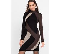 Jacquard-Strickkleid mit modernen Streifen 48/50 (XL)