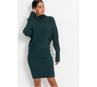 Strickkleid BONPRIX, Damen, Gr. 56/58 (XXXL), N-Gr, blau (petrolgrün), Obermaterial: 50% Viskose, 26% Polyamid, 24% Polyester, schmal, Kleider Strickkleid, mit Rollkragen, aus Viskose, Polyamid und Po
