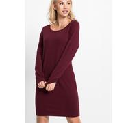 Strickkleid BONPRIX "Strickkleid", Damen, Gr. 36/38 (S), N-Gr, rot (dunkelrot), Obermaterial: 70% Baumwolle, 30% Polyamid, loose fit, Kleider Strickkleid, für den Alltag, aus Baumwolle und Polyamid, l