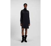 Strickkleid BOSS ORANGE "Feringatessa Premium Damenmode", Damen, Gr. L (40), N-Gr, dunkelblau 408, Strick, Obermaterial: 60% Schurwolle, 40% Polyacryl, unifarben, kniefrei, Rippstrickbündchen, Kleider