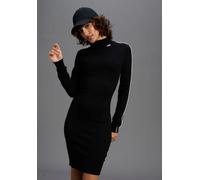 Strickkleid BRUNO BANANI, Damen, Gr. 38, N-Gr, schwarz, weiß, Strick, Obermaterial: 70% Viskose, 30% Polyamid, unifarben, Basic, figurbetont mini, Kleider Strickkleid, mit edlem Kontraststreifen (6507