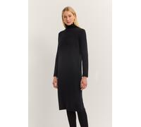 Strickkleid BUGATTI "elegant & warm", Damen, Gr. M, Normalgrößen, 290, schwarz, 40% Wolle, 30% Viskose, 20% Polyamid, 10% Kaschmir, unifarben, normal, Kleider Strickkleid, aus einem weichen Kaschmir-M