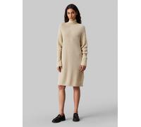 Strickkleid CALVIN KLEIN JEANS "CHUNKY LOOSE SWEATER DRESS", Damen, Gr. XS (34), N-Gr, beige (pelican), Strick, Obermaterial: 100% Baumwolle, unifarben, lässig geschnitten ca. Mitte Knie, Rundhals, Kl