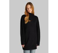 Strickkleid CALVIN KLEIN JEANS "FLUFFY YARN LOOSE SWEATER DRESS", Damen, Gr. XS (34), N-Gr, schwarz (ck schwarz), Strick, Obermaterial: 58% Polyester, 20% Alpaka, 20% Wolle, 2% Elasthan, unifarben, lä