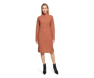 Strickkleid CARTOON "Damen mit Stehkragen", Damen, Gr. 46, Normalgrößen, terra cotta, Obermaterial: 52% Polyester, 38% Polyacryl, 8% Wolle, 2% Elasthan, relaxed fit lang, Kleider Strickkleid (83396400
