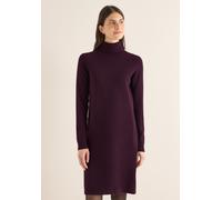 Strickkleid CECIL, Damen, Gr. L (42), N-Gr, eggplant rot, Strick, Obermaterial: 33% Polyester, 31% Polyacryl, 24% Baumwolle, 12% Nylon, unifarben, regular fit knielang, hoch geschlossener Ausschnitt,