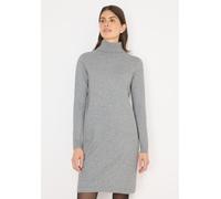 Strickkleid CECIL, Damen, Gr. XXL (46), US-Größen, sporty grau melange, Web, 33% Polyester, 31% Polyacryl, 24% Baumwolle, 12% Nylon, meliert, comfort fit knieumspielend, hoch geschlossener Ausschnitt,