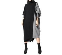 Strickkleid Damen Winter, Pulloverkleid Damen Lang, Winterkleider Langarm Strickkleider Warm Pullikleid Curvy Herbstkleid Elegant Pullover Kleid Herbst Pulli Freizeitkleid Weiches Jerseykleid