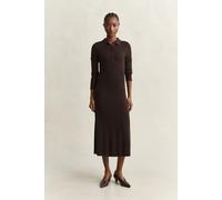 Strickkleid GANT "MINI CABLE KNIT", Damen, Gr. S, N-Gr, Langarm, Strick, deep braun, Strick, Obermaterial: 48% Lyocell, 32% Wolle, 17% Polyamid, 3% Elasthan, regular fit ca. Mitte Wade, Kleider Strick