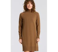 Strickkleid GANT "SUPERFINE LAMBSWOOL KNIT", Damen, Gr. XL, N-Gr, warm khaki, Strick, Obermaterial: 100% Wolle, ca. Mitte Knie, Rippbündchen, Kleider, Winterkleid, relaxed fit, Rollkragen, aus reiner 