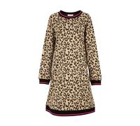 Strickkleid HAPPY GIRLS, Mädchen, Gr. 176, N-Gr, beige, Feinstrick, Obermaterial: 95% Polyester, 5% Elasthan, Jacquardmuster, regular fit knieumspielend, Rundhals, Raglanärmel Strickbündchen, Kleider