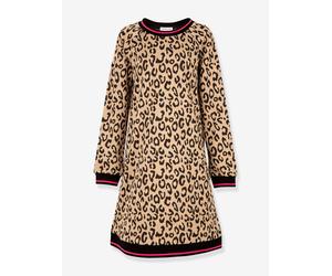 Strickkleid Happy Girls Mädchen mit Leoprint beige Gr. 146