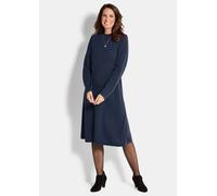 Strickkleid in femininer A-Linie blau 44