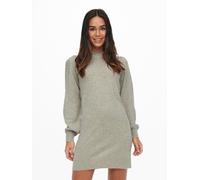 Strickkleid JDY "JDYRUE LIFE L/S HIGH NECK DRESS KNT NOOS", Damen, Gr. S, N-Gr, grau (chateau gray detail:melange), Feinstrick, Obermaterial: 51% Polyester, 46% Polyacryl, 3% Elasthan, meliert, loose