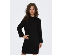 Strickkleid JDY "JDYRUE LIFE L/S HIGH NECK DRESS KNT NOOS", Damen, Gr. S, N-Gr, schwarz, Feinstrick, Obermaterial: 51% Polyester, 46% Polyacryl, 3% Elasthan, unifarben, loose fit, Kleider Strickkleid