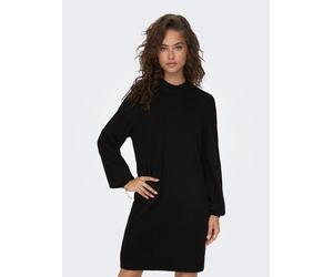 Strickkleid JDY "JDYRUE LIFE L/S HIGH NECK DRESS KNT NOOS", Damen, Gr. XL, N-Gr, schwarz, Feinstrick, Obermaterial: 51% Polyester, 46% Polyacryl, 3% Elasthan, unifarben, loose fit, Kleider Strickkleid