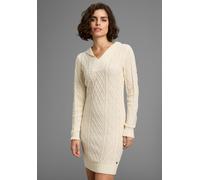 Strickkleid KANGAROOS, Damen, Gr. 36/38, N-Gr, weiß (sanftes weiß), Strick, Obermaterial: 50% Baumwolle, 50% Polyacryl, Zopfmuster, Kleider Strickkleid, mit modischem Zopfmuster (51354365-36)