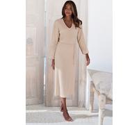 Sweatkleid LASCANA "-Rippkleid, Loungekleid" Gr. 36/38, N-Gr, beige (sand, melange) Damen Kleider (52171742-36) sand, melange