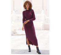 Strickkleid LASCANA Gr. 44, N-Gr, bordeaux, burgunder, Damen, Obermaterial: 84% Polyacryl, 10% Polyamid, 6% Polyester, Kleider (83869265-44) bordeaux, burgunder
