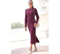Strickkleid LASCANA Gr. 46, N-Gr, bordeaux/burgunder Damen Kleider (83869265-46) bordeaux/burgunder
