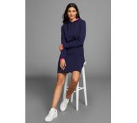 Strickkleid LAURA SCOTT, Damen, Gr. 34, N-Gr, blau (marine, pink), Strick, Obermaterial: 50% Viskose, 28% Polyester, 22% Polyamid, kontrastfarbene Details, unifarben, figurumspielend mini, kontrastfar