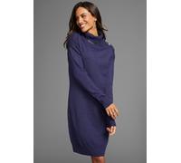 Strickkleid LAURA SCOTT, Damen, Gr. 38, N-Gr, lila (lila, melange), Strick, Obermaterial: 50% Viskose, 26% Polyamid, 24% Polyester, clean, unifarben, lässig geschnitten mini, Bündchen, Kleider Strickk