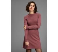Strickkleid LAURA SCOTT, Damen, Gr. 42, N-Gr, dunkelrosa, melange, Strick, Obermaterial: 50% Viskose, 28% Polyester, 22% Polyamid, unifarben, ausgestellt mini, hoch geschlossener Ausschnitt, Raglanärm