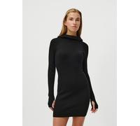 Strickkleid LEGER "Mathilde, LeGer by Lena Gercke", Damen, Gr. 38, N-Gr, schwarz, Strick, Obermaterial: 70% Viskose, 30% Polyester, körpernah ca. Mitte Oberschenkel, Kleider Strickkleid, mit Kapuze, k