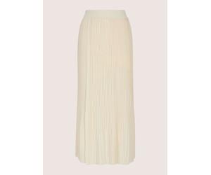 Strickkleid MADELEINE "Plissee-Rock Midi-Strickrock mit elastischem Bund, Plissee", Damen, Gr. 34, N-Gr, weiß (perlweiß), Obermaterial: 75% Viskose CV. 25% Polyester PES., Modern, figurumspielend, Kle