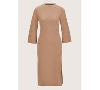 Strickkleid MADELEINE "Strickkleid Halbarm Kaschmir-Strickkleid in Midilänge", Damen, Gr. 48, N-Gr, beige (caramel), Obermaterial: 90% Schurwolle WV. 10% Kaschmir WS., Modern, normal, Kleider Strickkl