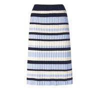 Strickkleid MADELEINE "Strickrock Strickrock in Plissee-Optik", Damen, Gr. 48, N + K Gr, blau (marine, multicolor), Obermaterial: 65% Viskose CV. 35% Elasthan EL., Modern, figurbetont, Kleider Strickk