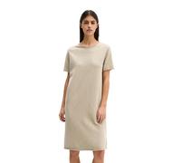 Strickkleid MARC O'POLO "aus Organic Cotton-Leinen-Mix", Damen, Gr. XS, Normalgrößen, earthy taupe, Obermaterial: 90% Baumwolle, 10% Leinen, unifarben, loose fit knielang, Rundhals, Rollkante, Kleider