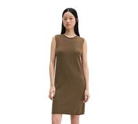 Strickkleid MARC O'POLO "aus Organic Cotton-Leinen-Mix", Damen, Gr. XXL, Normalgrößen, burnt coffee melange, Obermaterial: 52% Baumwolle, 48% Leinen, unifarben, slim fit knielang, Rundhals, Kleider St