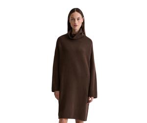 Strickkleid MARC O'POLO "aus softem Merinowolle-Mix", Damen, Gr. 38, Normalgrößen, shaded braun, Obermaterial: 80% Wolle, 20% Polyamid, unifarben, loose fit, Rippbündchen, Kleider Strickkleid (8110041