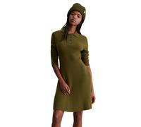 Strickkleid MARC O'POLO DENIM "aus softem Schurwolle-Mix", Damen, Gr. XS, Normalgrößen, dunkelgrün melange, Obermaterial: 40% Schurwolle, 40% Polyamid, 20% Viskose, unifarben, weit kurz, Kleider Stric