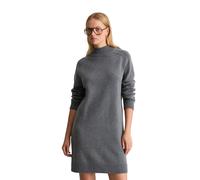 Strickkleid MARC O'POLO DENIM "aus weichem Wolle-Mix", Damen, Gr. XS, Normalgrößen, grau (schwarz shadow melange), Obermaterial: 45% Wolle (Schafwolle), 35% Polyamid, 20% Baumwolle, unifarben, oversiz
