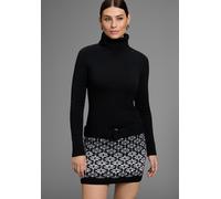 Strickkleid MELROSE, Damen, Gr. 44, N-Gr, schwarz-weiß (schwarz, weiß), Strick, Obermaterial: 95% Polyacryl, 5% Polyamid, gemustert, sehr figurbetont mini, eng Rippbündchen, Kleider Strickkleid, in en