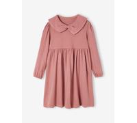 Strickkleid mit großem Kragen Mädchen blush Gr. 128 von vertbaudet