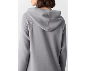 Strickkleid mit Kapuze und Raglanärmeln grau 32