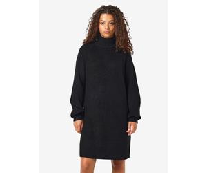 Strickkleid NOISY MAY "NMTIMMY L/S KNIT DRESS NOOS", Damen, Gr. L, N-Gr, schwarz, Rippstrick, Obermaterial: 100% Polyacryl, unifarben, relaxed fit kurz, Kleider Strickkleid, Kunstfaser, relaxed fit (4
