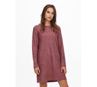 Strickkleid ONLY "ONLCAROL L/S DRESS KNT NOOS", Damen, Gr. M, N-Gr, rosa (crushed berry detail:melange), Strick, Obermaterial: 72% Polyacryl, 25% Polyester, 3% Elasthan, meliert, regular fit, Rundhals