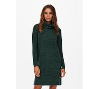 Strickkleid ONLY "ONLJANA L/S COWLNCK DRESS WOOL KNT NOOS", Damen, Gr. S, N-Gr, grün (mallard grün detail:with melange), Rippstrick, Obermaterial: 62% Polyacryl, 15% Nylon, 13% Polyester, 7% Wolle, 3%