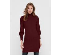 Strickkleid ONLY "ONLKATIA L/S DRESS KNT NOOS", Damen, Gr. L, N-Gr, rot (cabernet), Strick, Obermaterial: 50% Viskose, 27% Nylon, 23% Polyester, unifarben, regular fit ca. Mitte Oberschenkel, hoch ges