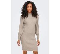 Only Kleid KATIA – Strickkleid, langärmelig, Comfort Fit, Viskose-Mix – Beige Melange, Größe M
